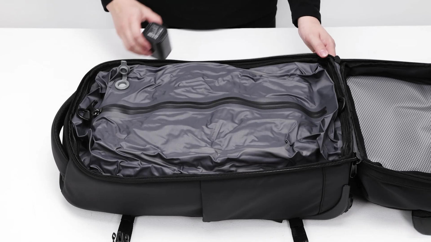 YashiSpace Vacuum Compression Trolley Backpack Dual-purpose Travel Suitcase