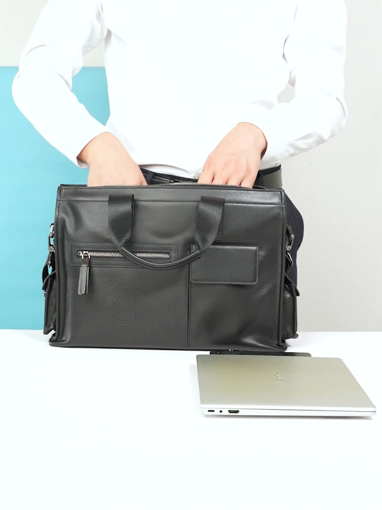 YashiSpace Genuine Leather Men's Briefcase | Stylish Cowhide Business Laptop Bag