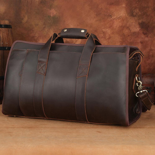 YashiSpace First Layer Cowhide Multi-functional Travel Tote Bag