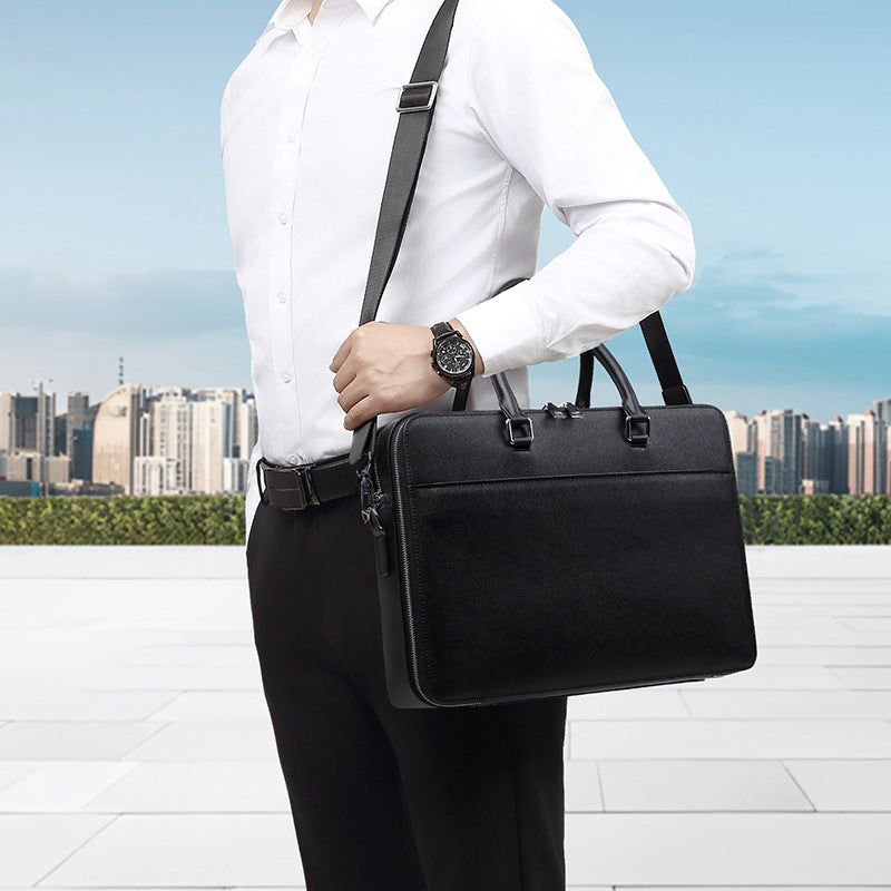 YashiSpace Leather Multifunctional Business Briefcase