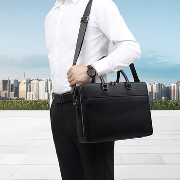 YashiSpace Leather Multifunctional Business Briefcase