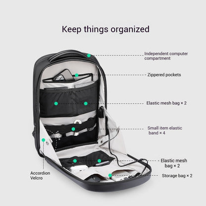 YashiSpace Hardcore Traveler Smart Business Backpack