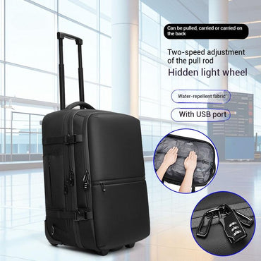 YashiSpace Business Travel Invisible Telescopic Handle Backpack
