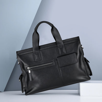 YashiSpace Genuine Leather Men's Briefcase | Stylish Cowhide Business Laptop Bag