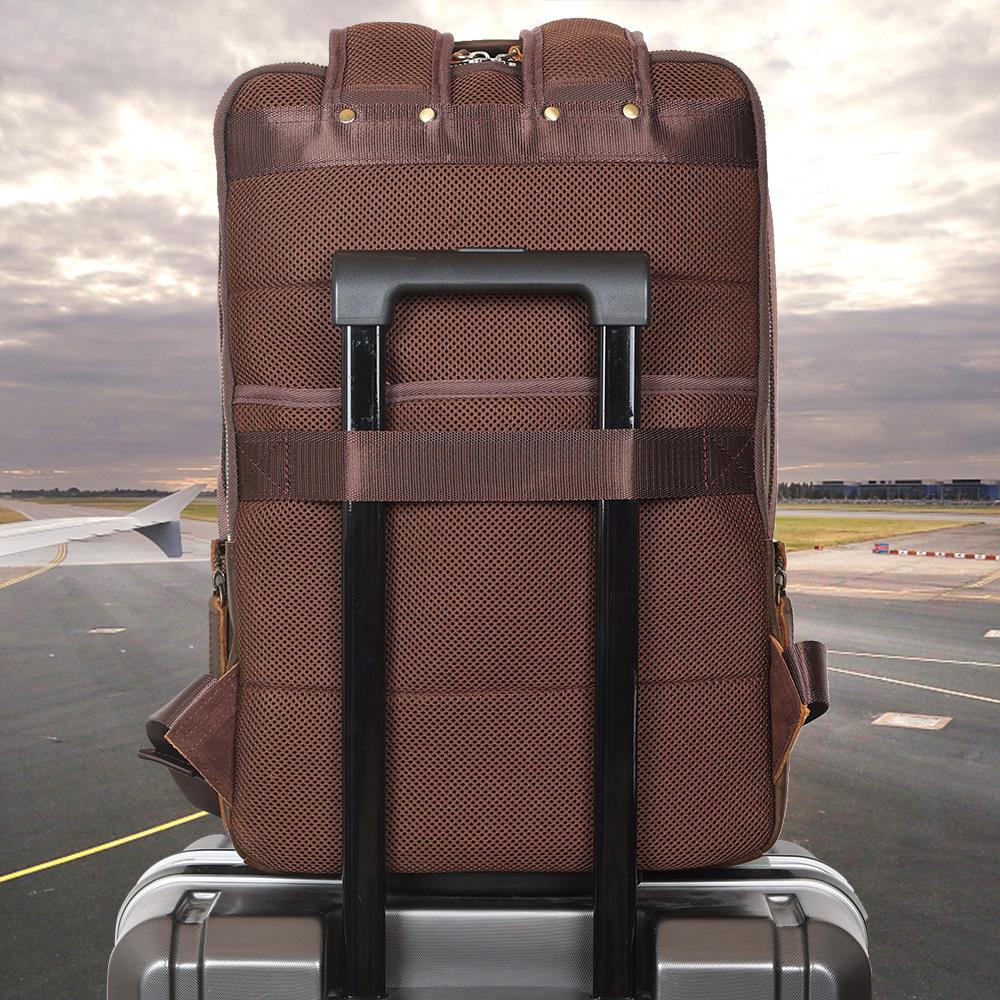 YashiSapce Retro Leather Backpack