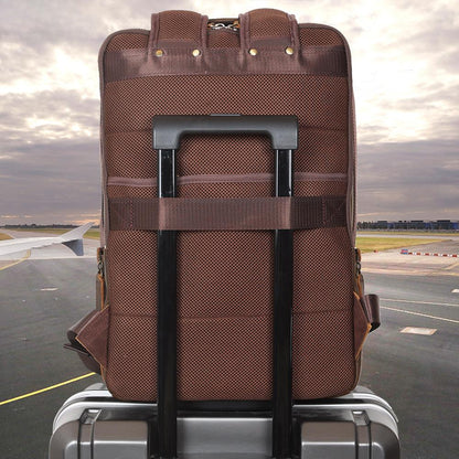 YashiSapce Retro Leather Backpack