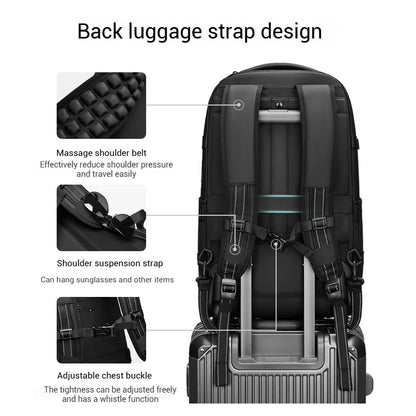 YashiSpace Vacuum Compression Trolley Backpack Dual-purpose Travel Suitcase