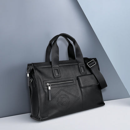 YashiSpace Genuine Leather Men's Briefcase | Stylish Cowhide Business Laptop Bag