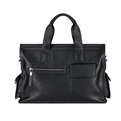 YashiSpace Genuine Leather Men's Briefcase | Stylish Cowhide Business Laptop Bag