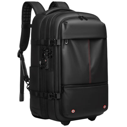 YashiSpace Vacuum Compression Trolley Backpack Dual-purpose Travel Suitcase