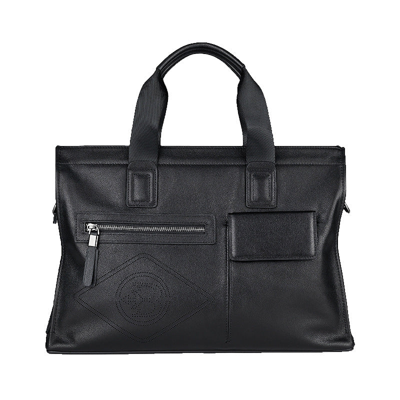 YashiSpace Genuine Leather Men's Briefcase | Stylish Cowhide Business Laptop Bag