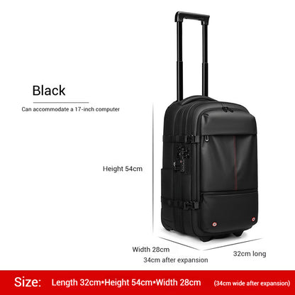 YashiSpace Vacuum Compression Trolley Backpack Dual-purpose Travel Suitcase