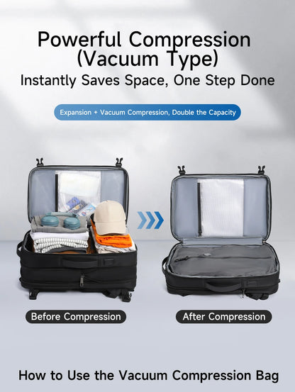 Tigernu Vacuum Backpacks Men Expandable Bags 17inch Laptop Backpack Bags Male Travel Backpacks Large Capacity Backpack Women Bag