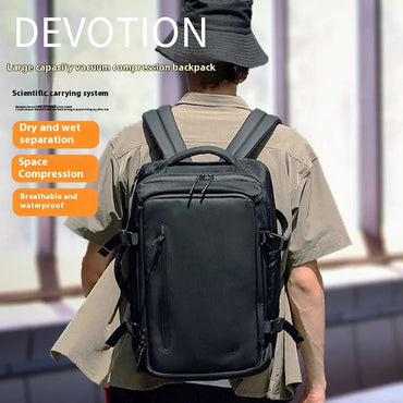 Backpack Vacuum Compression Simple Large Capacity Expansion Men's Premium Travel Backpack