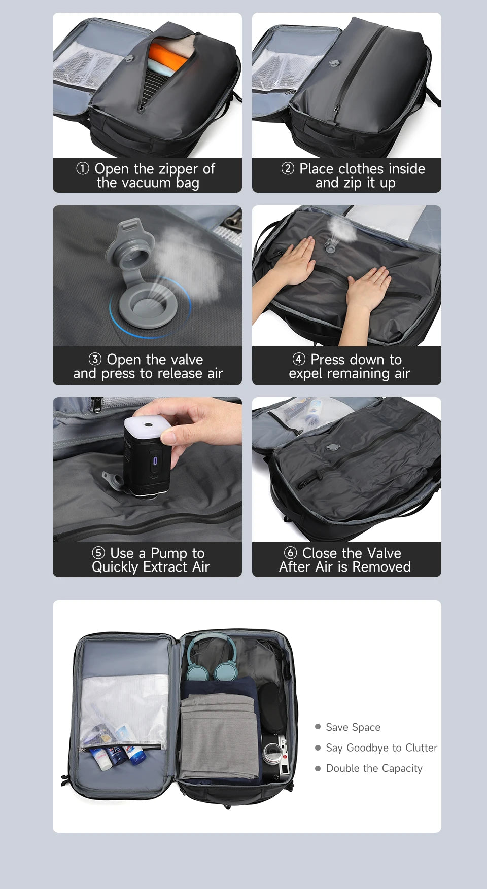 Tigernu Vacuum Backpacks Men Expandable Bags 17inch Laptop Backpack Bags Male Travel Backpacks Large Capacity Backpack Women Bag