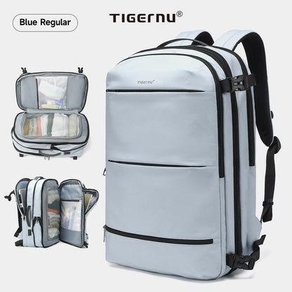Tigernu Vacuum Backpacks Men Expandable Bags 17inch Laptop Backpack Bags Male Travel Backpacks Large Capacity Backpack Women Bag