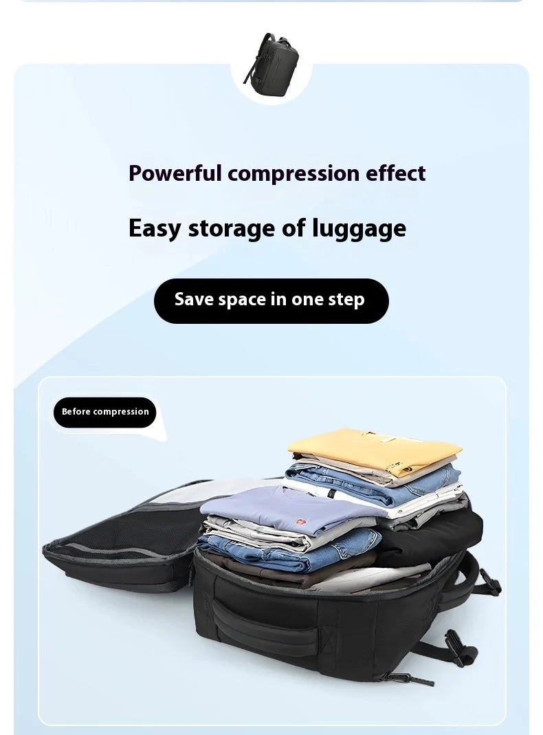 Backpack Vacuum Compression Simple Large Capacity Expansion Men's Premium Travel Backpack