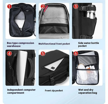Backpack Vacuum Compression Simple Large Capacity Expansion Men's Premium Travel Backpack