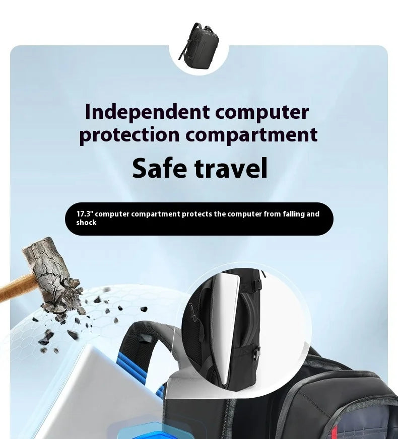 Backpack Vacuum Compression Simple Large Capacity Expansion Men's Premium Travel Backpack