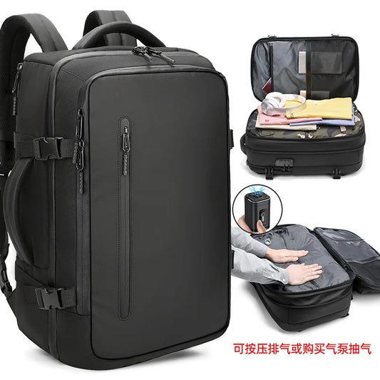 Backpack Vacuum Compression Simple Large Capacity Expansion Men's Premium Travel Backpack