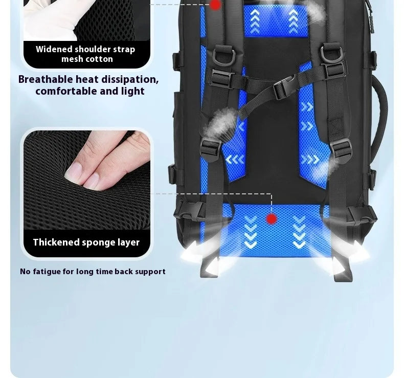 Backpack Vacuum Compression Simple Large Capacity Expansion Men's Premium Travel Backpack
