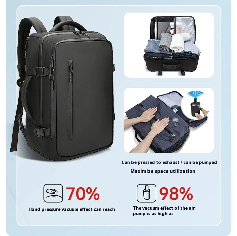 Backpack Vacuum Compression Simple Large Capacity Expansion Men's Premium Travel Backpack