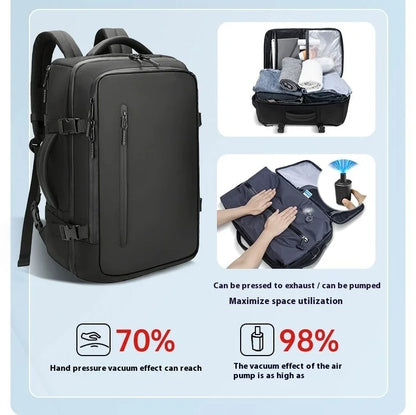 Backpack Vacuum Compression Simple Large Capacity Expansion Men's Premium Travel Backpack