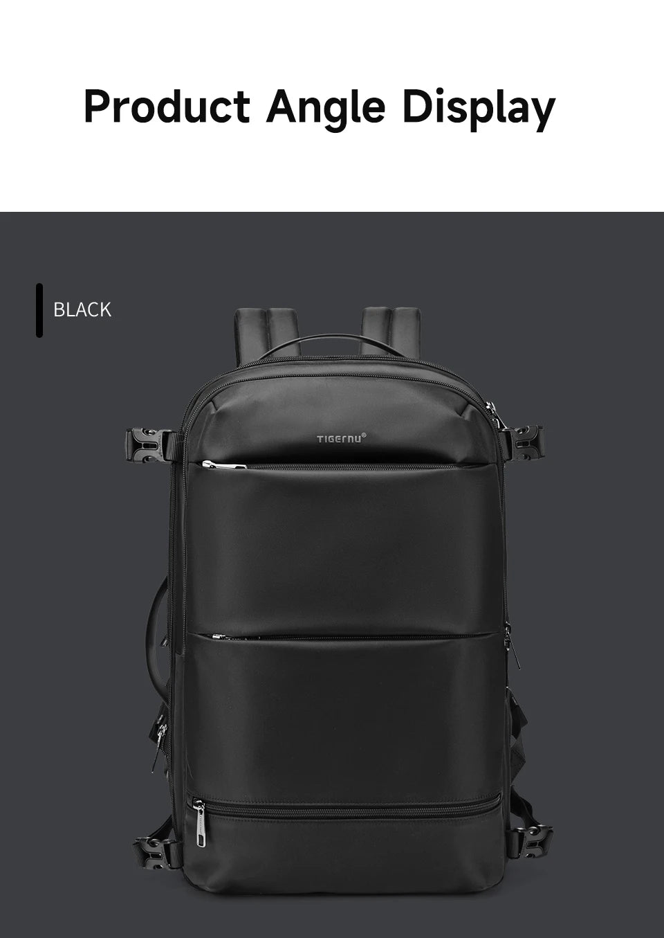 Tigernu Vacuum Backpacks Men Expandable Bags 17inch Laptop Backpack Bags Male Travel Backpacks Large Capacity Backpack Women Bag